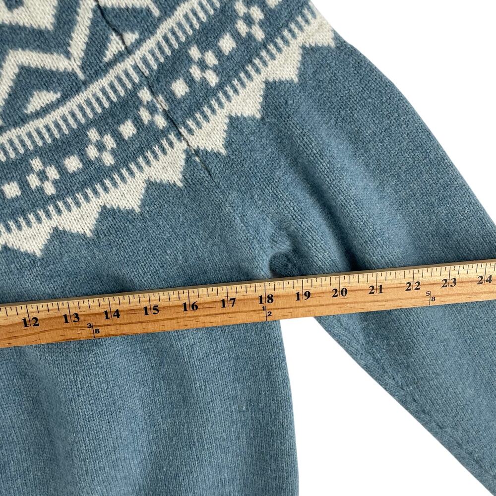 Boden Blue Marion WMNS RWS Certified Merino Wool Sweater SZ M Fair Isle - Picture 6 of 12